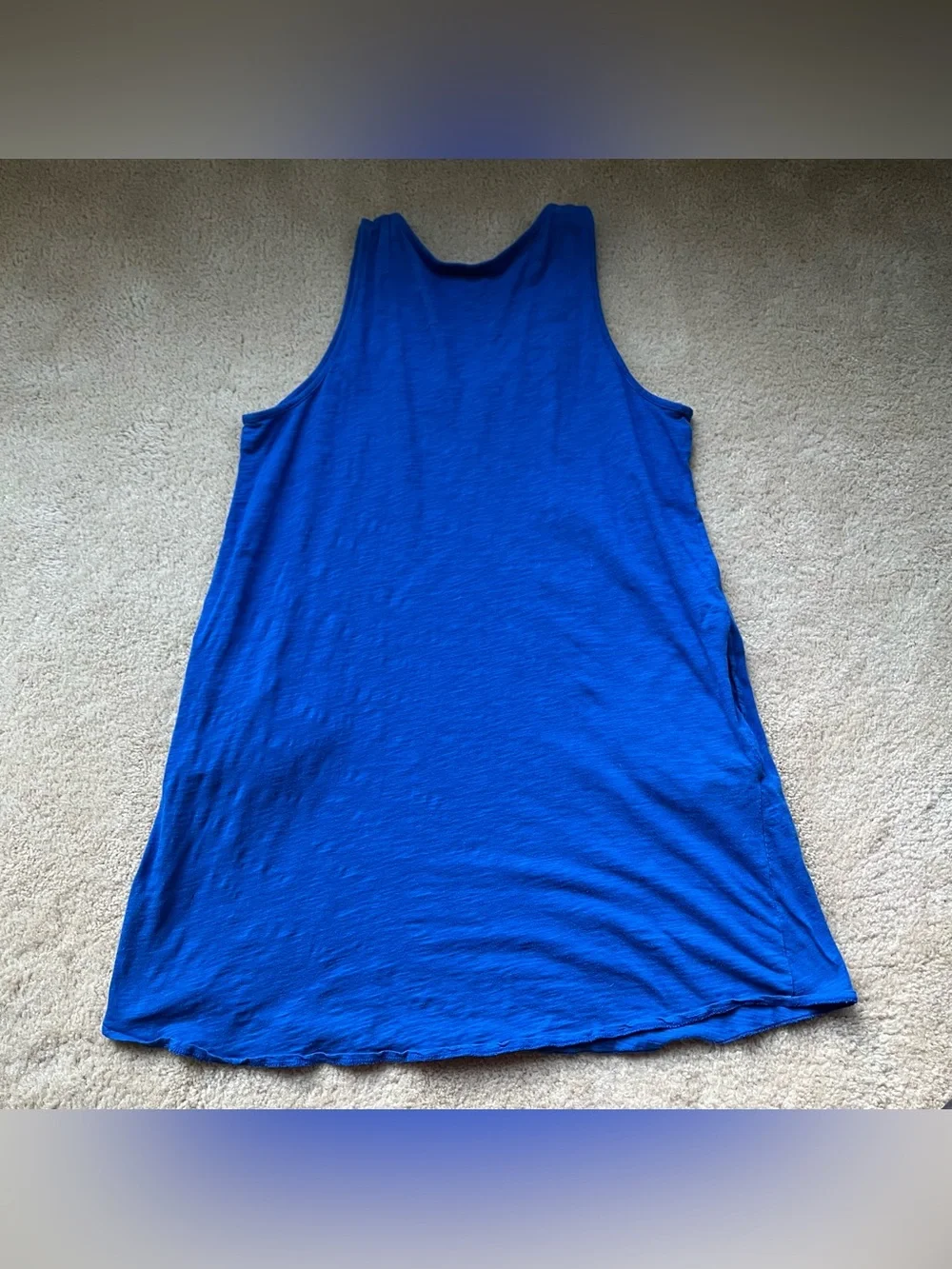 Lands' End Royal Blue Embroidered Sleeveless Swimsuit Cover-up - Size XL - VGUC